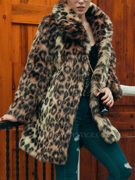 leopard print fluffy coat